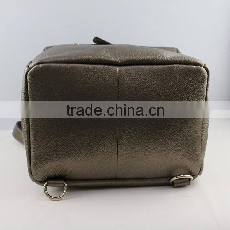 Trendy fashion designer new style ladies multifunction genuine leather backpack