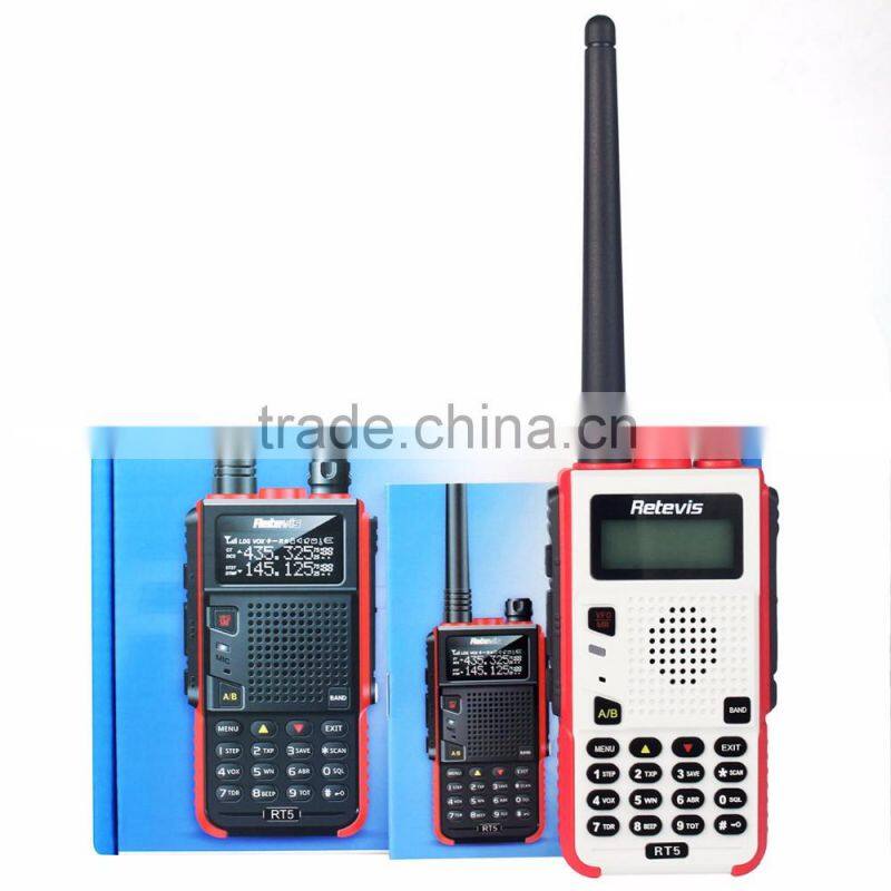 Retevis RT5 Walkie-Talkie ,VHF+UHF 8W 128CH DTMF,2-way Radio,USB cable,speak mic