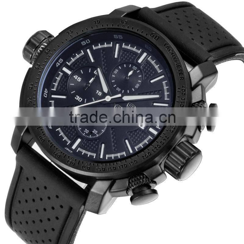 cheap world 30 meters Water Resistant chronograph watches for men /silicone watch