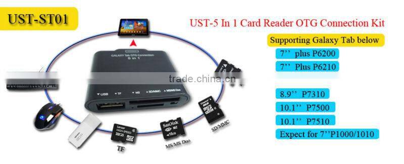 Connection Kit 5 in1 Memory Smart Card Reader for Samsung Galaxy Tab with low price
