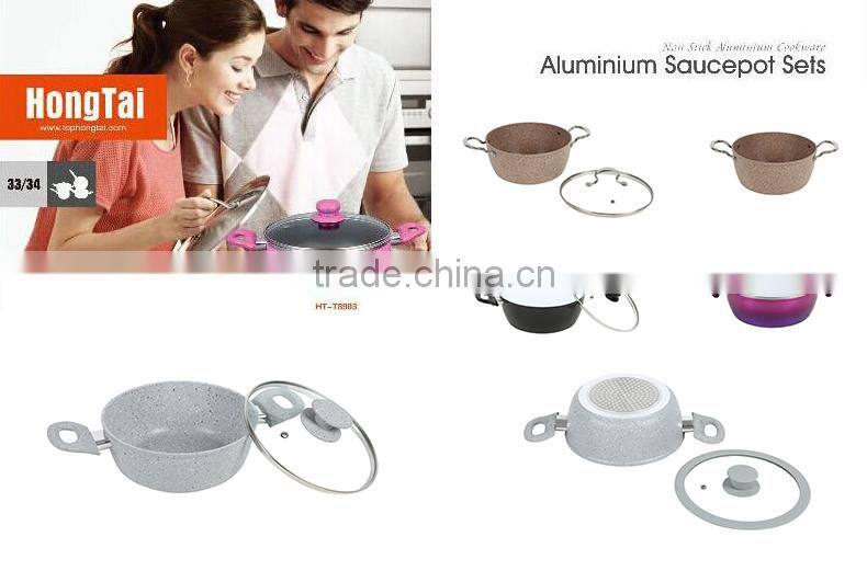 diamond coating frypan with soft touch handle