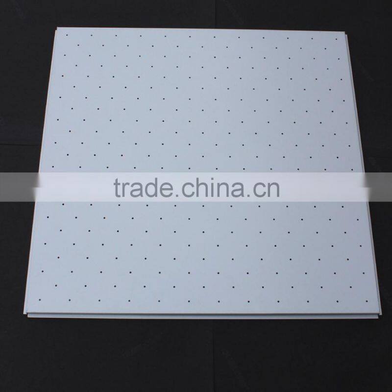 Sound-absorption Acoustic 600x600 Modern Perforated Metal Frame Suspended False Ceiling White Color