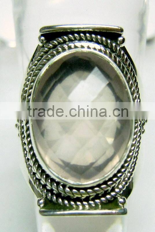 Ruby & Aquamarine Rough Natural Gemstones Rings, Matt Finish Adjustable Rings, 925 Solid Sterling Silver Rings