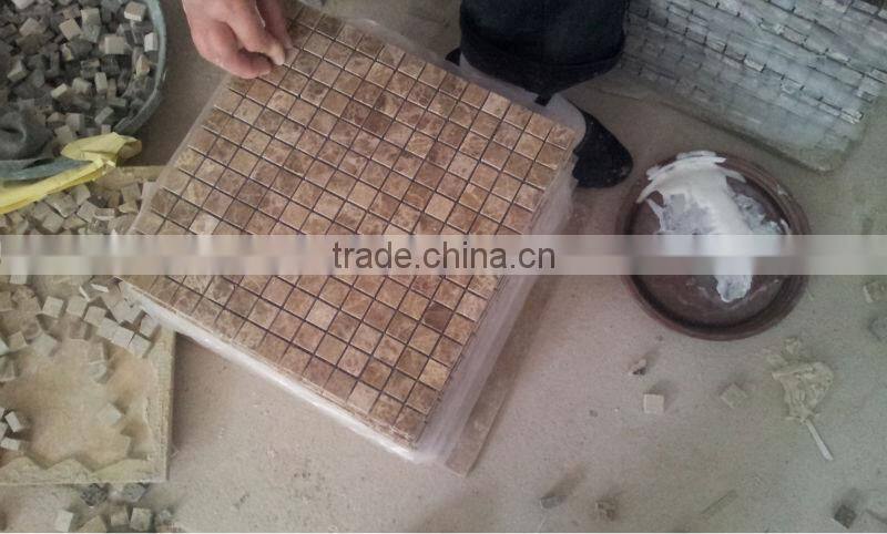 Light emperador marble mosaic tiles on mesh