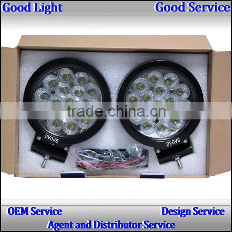 ip67 80w 7inch amber yellow c-ree led shockproof round Heavy duty fog light work lamp for trucks 4x4 cars