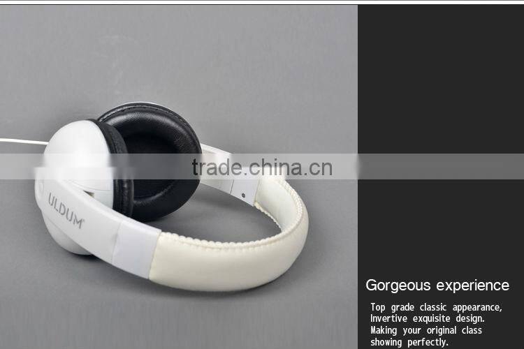 ULDUM computer headset headphone universal 3.5mm gold plug dj earphone headphone