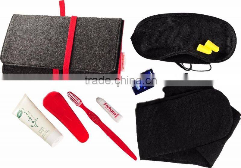 Amentity kit for airline airplane custom Logo all in 1
