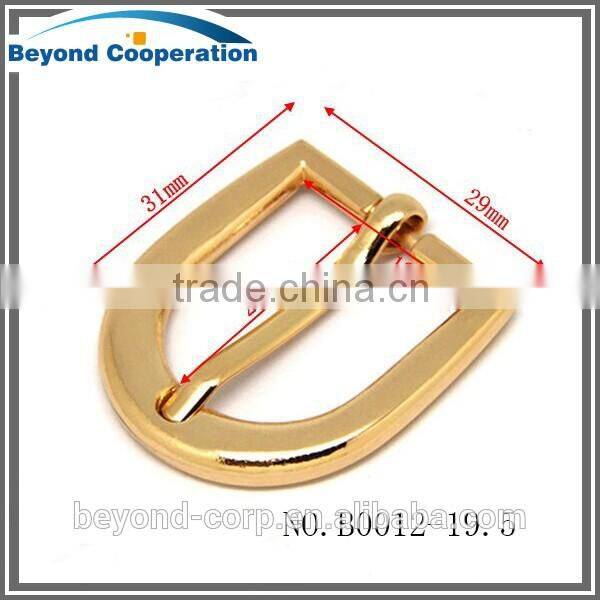 bent pin buckle real gold finished pin buckle curved fashion buckle