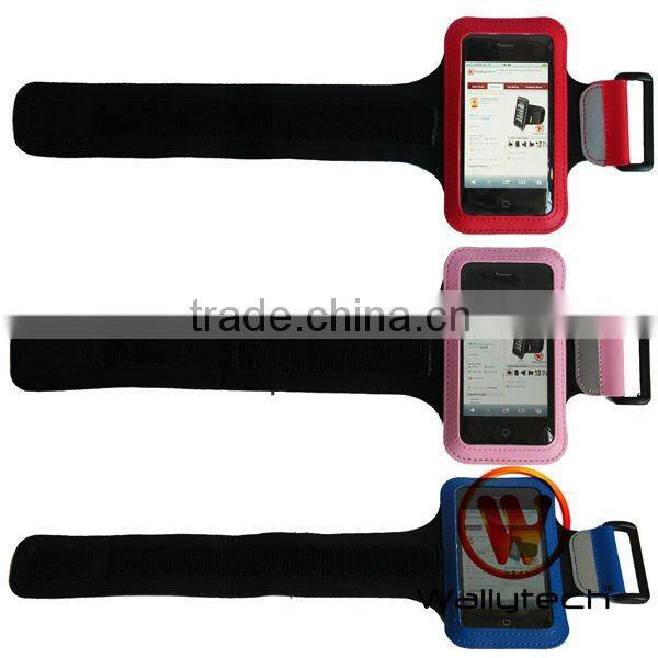 Wallytech New Elastic Rubber Sports Running Armband Cover Case For iPhone 4S 4 4G 3G 3GS