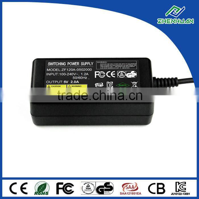 High quality laptop power adapter 5v 2.0a for cctv camera