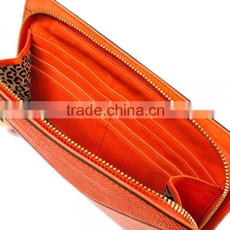 Special washed leather clutch bag with a soft hand and chic look