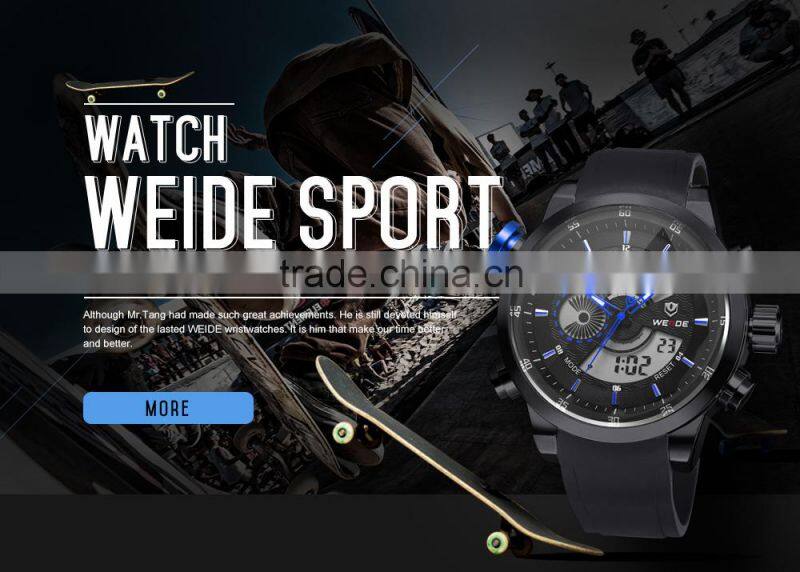 WEIDE Sport Band Watch Wrist Watch Collection PU Wholesale Price Men Watch Alibaba Express
