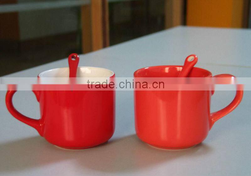 Nescafe Red Color Glazed Stoneware Mug