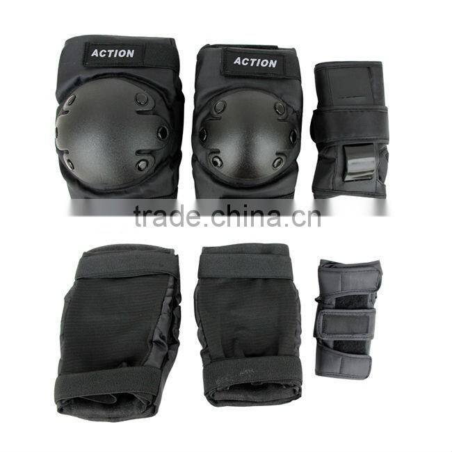 black color skate protector manufacture elbow pad knee pad