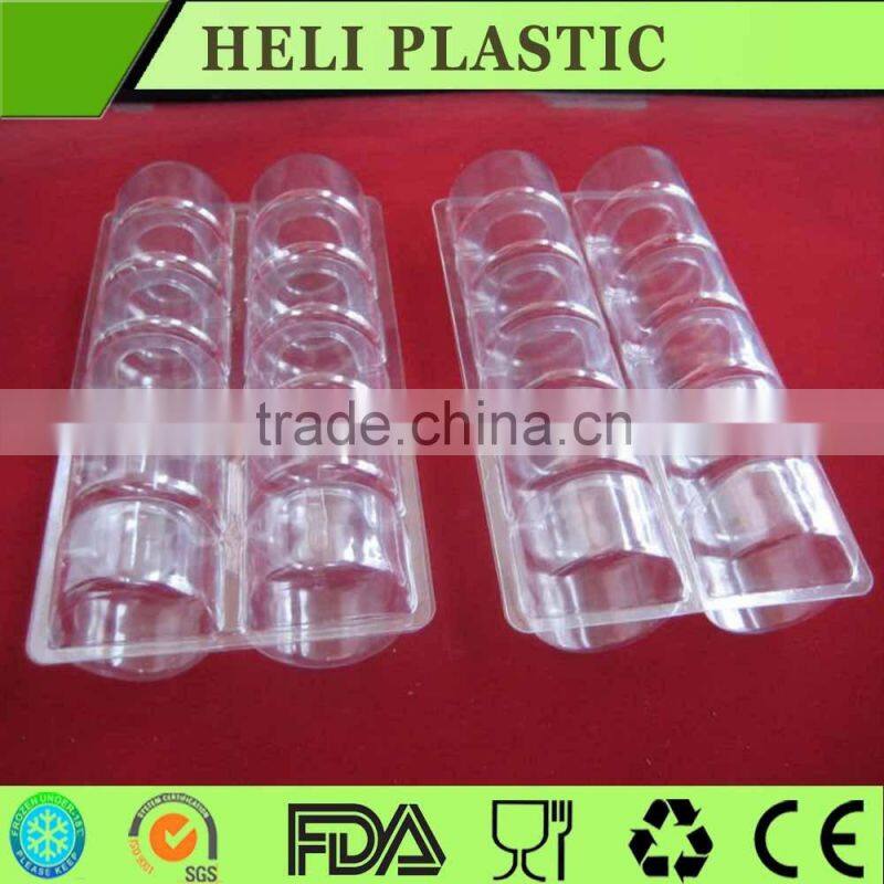 food grade clear/transparent 12pcs macaron blister plastic packaging tray/container
