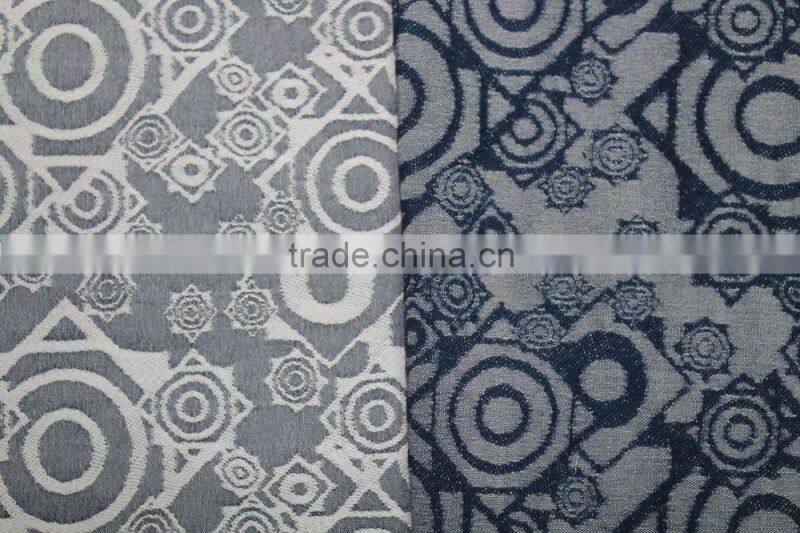 denim cotton polyester spandex jacquard fabric