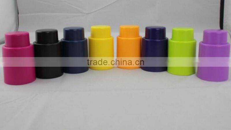 Colorful Silicone Push-type Vacuum Wine Stopper Vacuum Sealed
