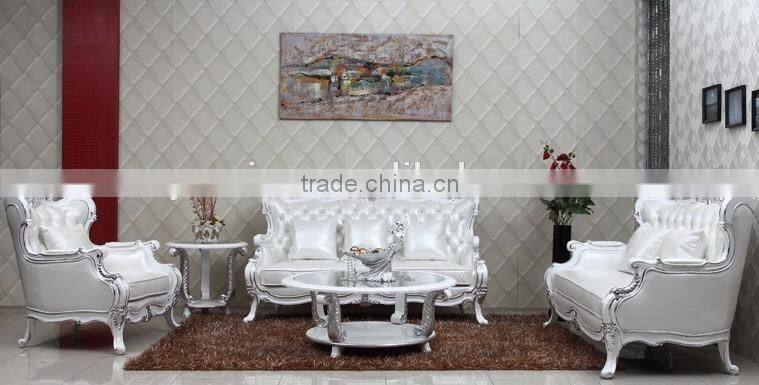 Factory wholesale living room furniture sofa, white leather sofa, luxury sofas