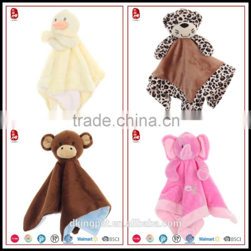 Wholesale cute soft plush animal style Baby Comforter
