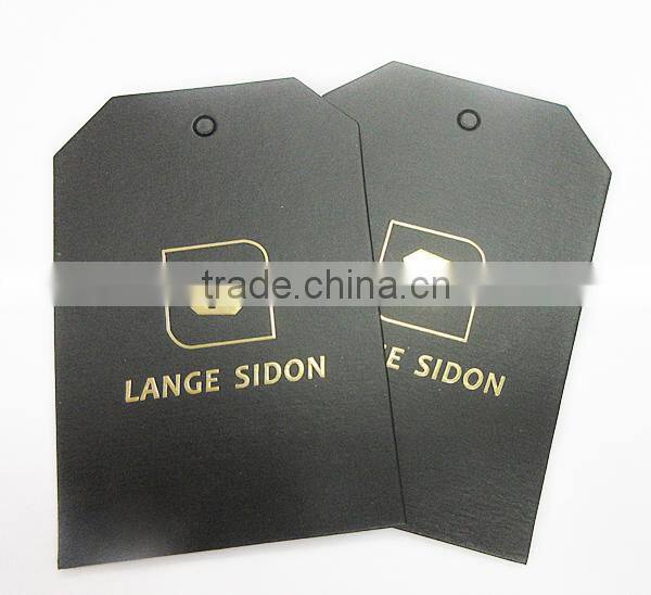 Custom Logo Cloth Tag Swing Tag in Black Card