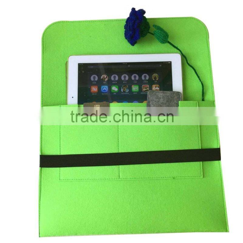 2016 year popular style high quality dark grey felt laptop bag