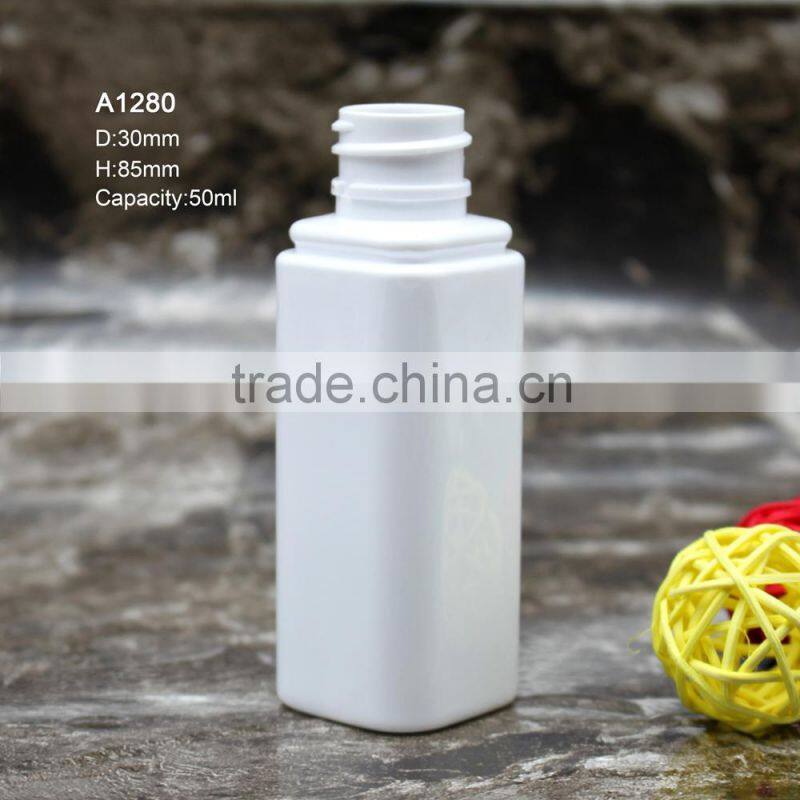 50ml mineral water white square plastic bottle