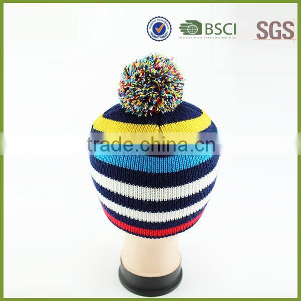 Custom Free Knitting Pattern Hat Cuffed Embroidery Free Pom Beanie