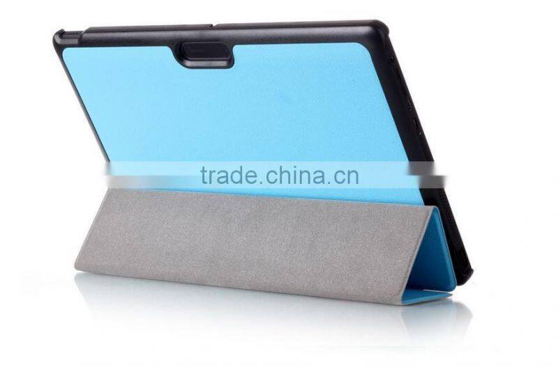 Factory Price 3 folded Crazy Horse PU Leather Magnet stand holder case cover for Dell Venue 10 pro 5055 tablet cover case