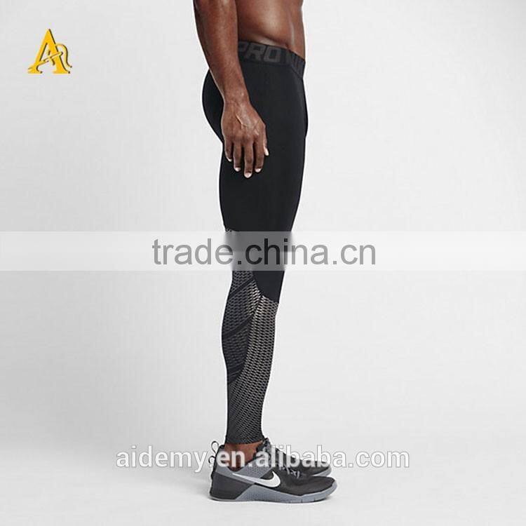 2016 Custom Wholesale Newest For Men Strong Elastic Sport Tights