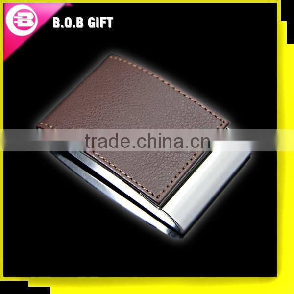 2014 Professional Manufacturer leather Folding Business Card Holder In China