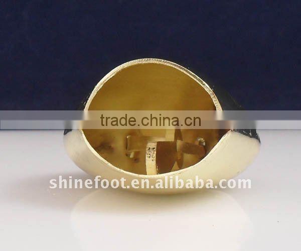 1.8inch mini cowbell A4-C028 in gold color plated with leather strap and keyring as promotional gifts (E165 )