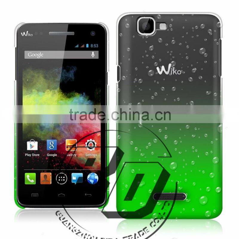 Manufacturer Wholesale Raindrops Transparent Clear Gradient PC Hard Phone Case For Wiko Rainbow hard pc case lowest price