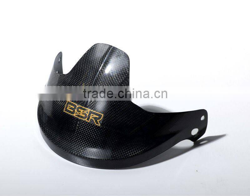 Racing helmet peak with fire retardant ABS