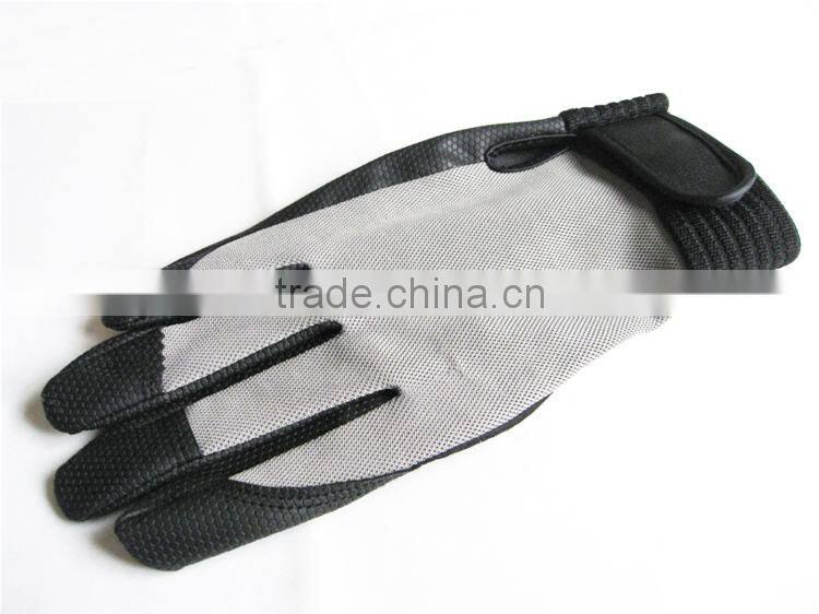 PU Leather And Mesh Elastic Fabric Winter Bike Gloves