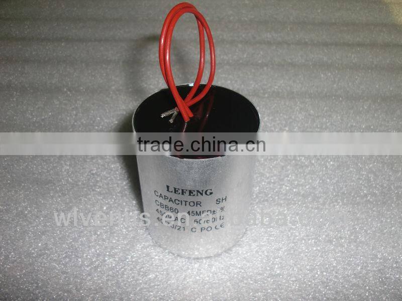 white plastic & aluminum shell LEFENG brand cbb60 cbb65 cbb61 cd60 series halogen lamp capacitor