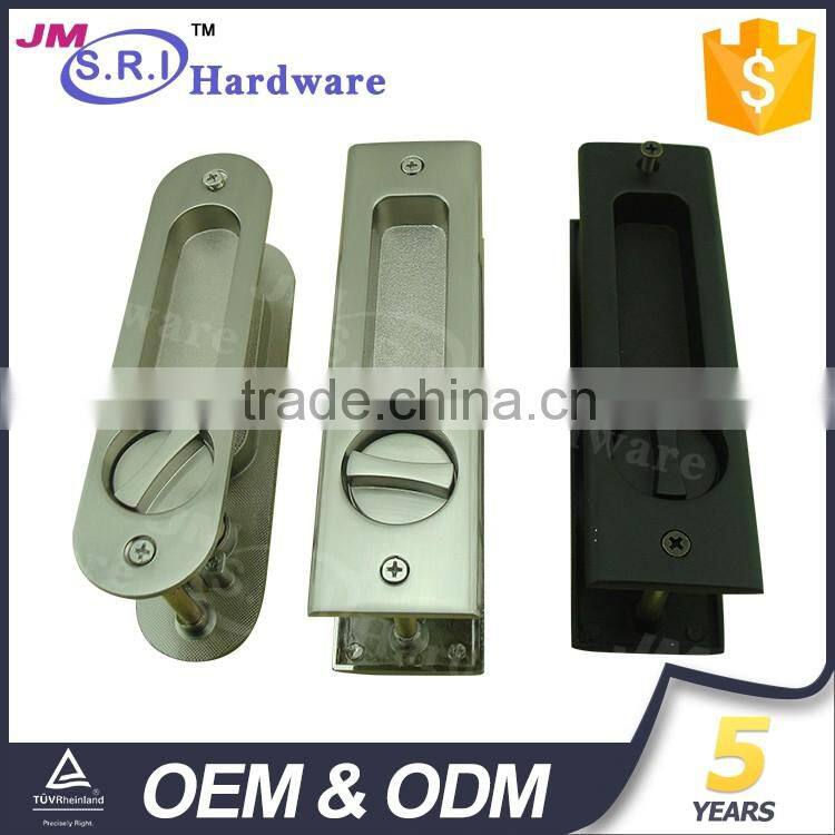 European style hotel oval zinc alloy glass sliding door lock
