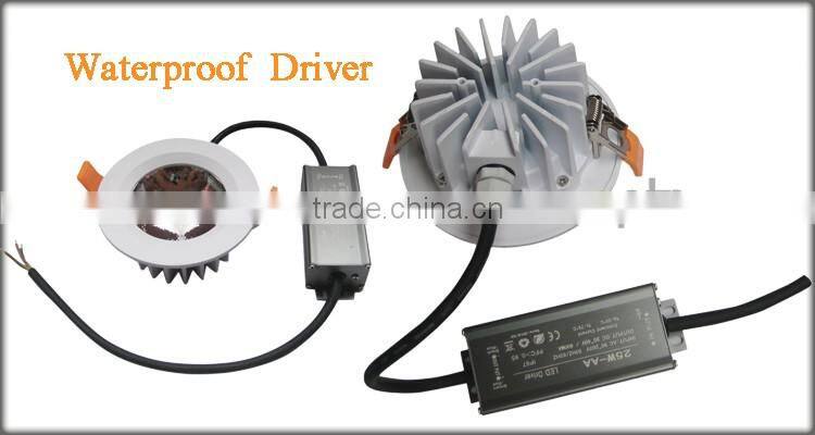 IP65 Waterproof Ceiling Light Recessed Led Downlight With Cut out 80mm 12W 9 Watt