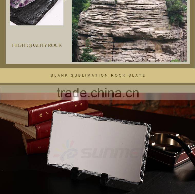 Sunmeta factory supply christmas decoration 12*22cm rock slate, sublimation rock photo(SH-15)