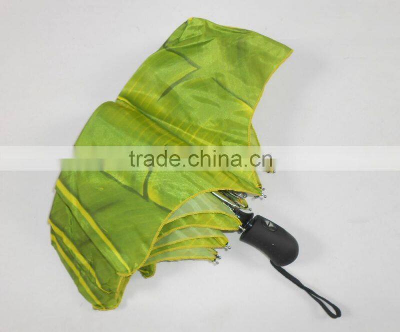 creative natural palm green leaf square shaped eco umbrella