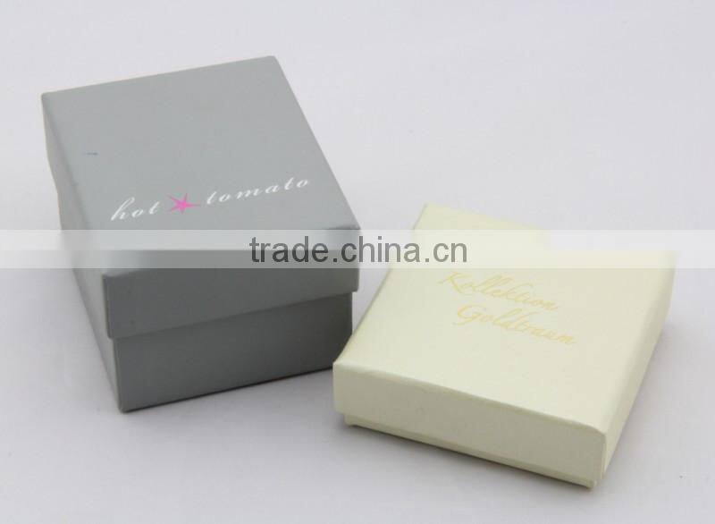 2016 Custom Logo Cheap Printed Small Paper Cardboard Jewelry Box / Ring Box / Necklace Box / Bracelet box wholesale