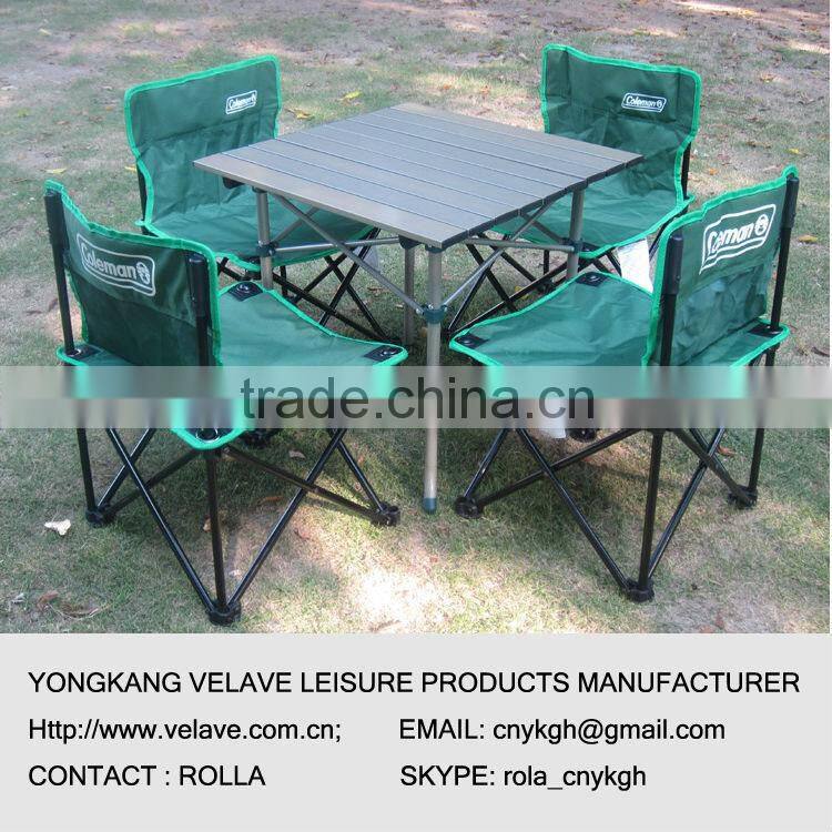 Foldable picnic chairs and table sets