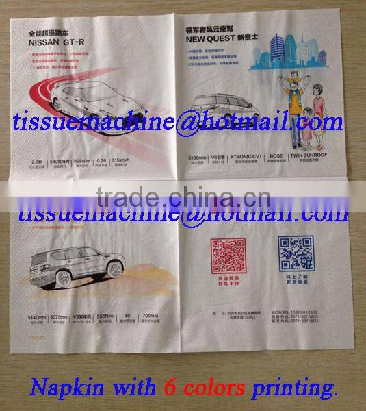Italy Design Automatic High Speed 6 Color Printing Napkin Machine