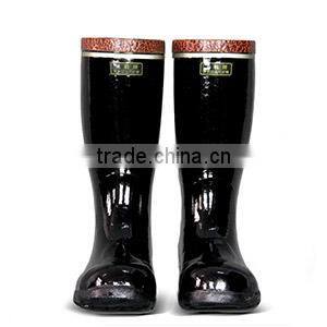 Steel toe mining boots rubber upper