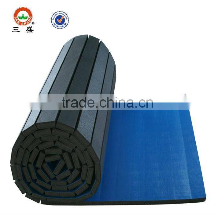 Carpet bonded foam flexi roll ,Roll up wrestling mat, cheerleading mats ,flexi roll gymnastic mats