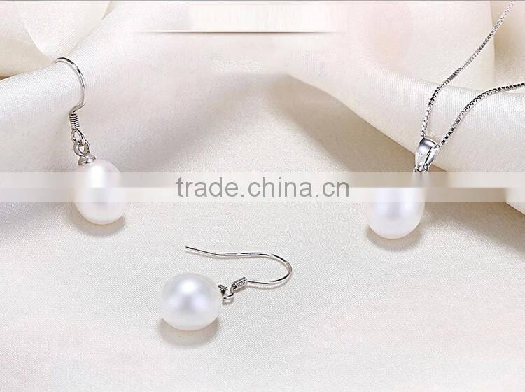 New Fashion Gold Plated Women Hanging Bridal Pearl Earrings