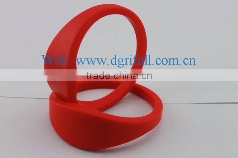 High Frequency HF justable RFID Silicone Wristband support Reading writing