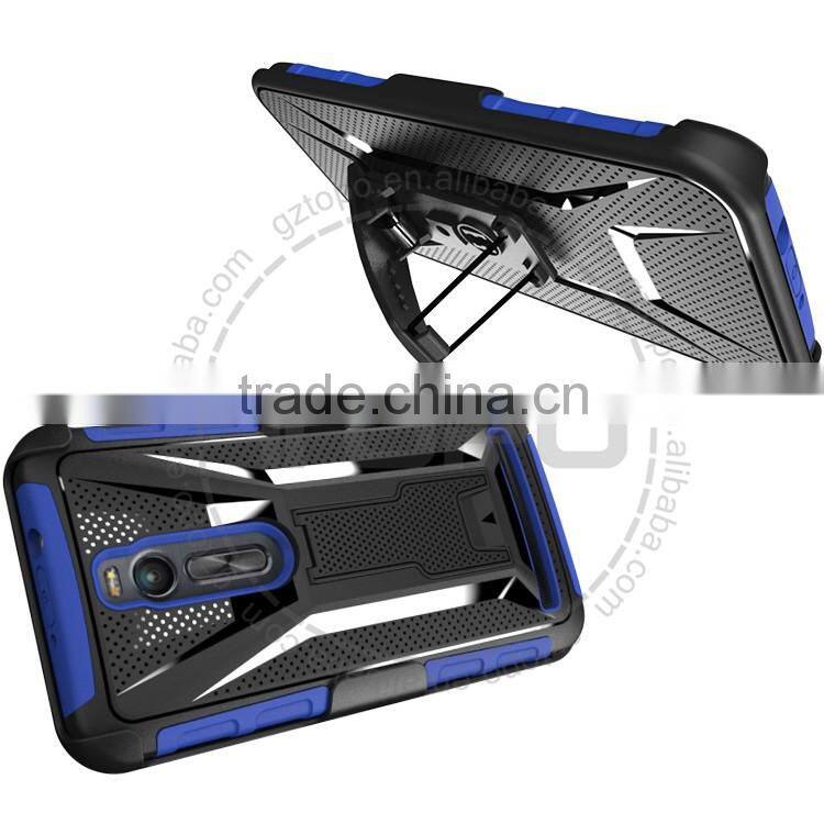 Shockproof Robot 3 in 1tpu pc silicon Phone Cover phone case Accessories Wholesale with Holster clip for ASUS zenfone2