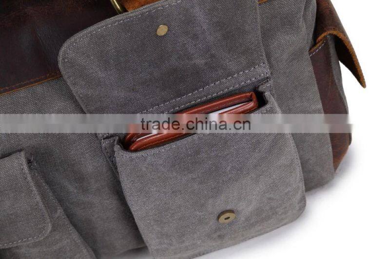 Hot Sell Vintage Canvas Weekend Duffle Bag for Travel (YX-Z108)