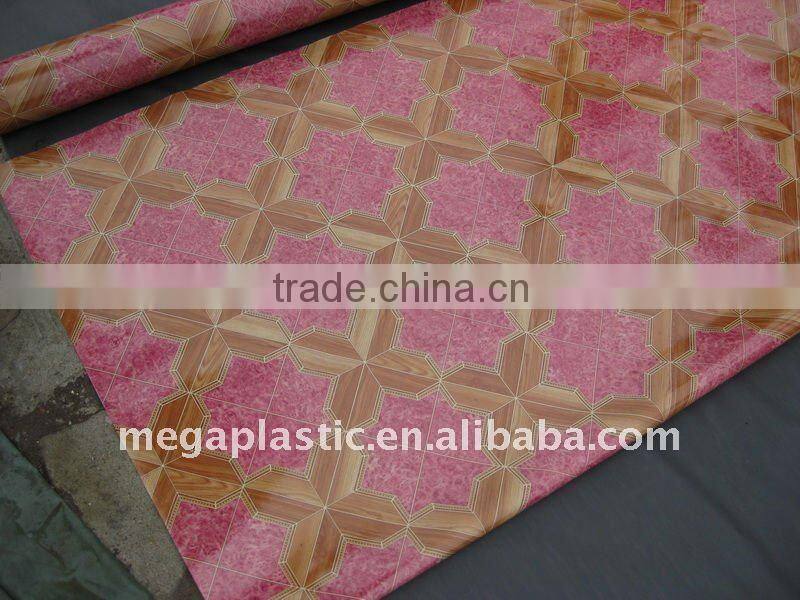 Imitation Wood vinyl linoleum floor in Sheet/ Roll