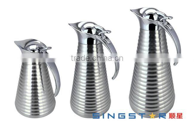 SX094A new style ripple surface wide mouth coffee pot